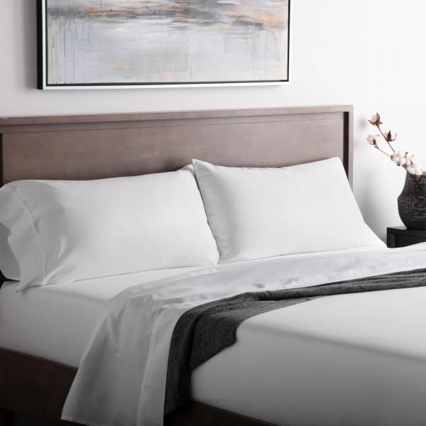 Malouf Microfiber Sheets in White, Queen, Image 4