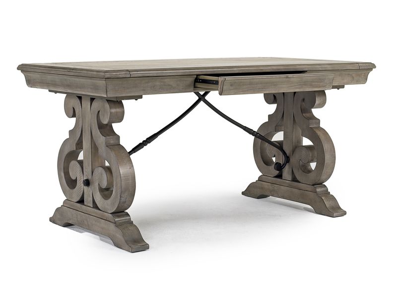 Bellamy Counter Height Office Desk in Light Gray