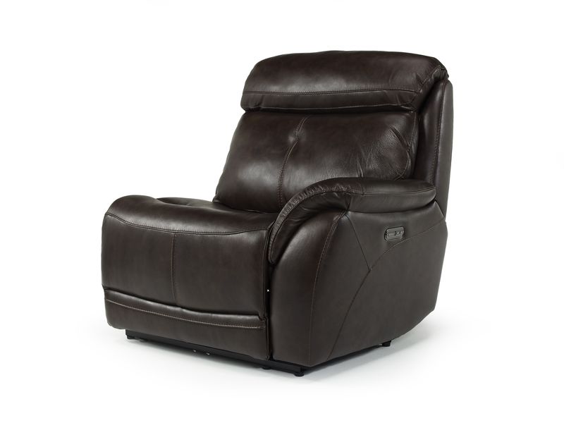 Alpha real leather swivel recliner best sale
