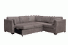 Vivian Full Tux Sleeper Sectional in Gray, Left Facing, Image 1