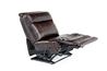 Boba Armless Chair in Brown Leather, Image 3