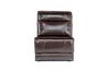 Boba Armless Chair in Brown Leather, Image 1