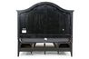 Bay Creek Arch Panel Bed w/ Storage in Graphite, California King, Image 4