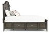 Bay Creek Arch Panel Bed w/ Storage in Graphite, California King, Image 3
