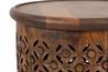 Carved Drum Accent Table in Mango, Image 3