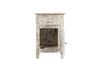 Hand Carved End Table in White, Image 3