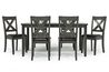 Palm Springs Dining Table & 6 Chairs in Gray, Image 3