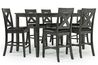 Palm Springs Counter Height Dining Table & 6 Stools in Gray, Image 2