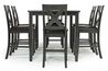 Palm Springs Counter Height Dining Table & 6 Stools in Gray, Image 4