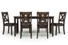 Palm Springs Dining Table & 6 Chairs in Brown, Image 3