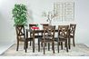 Palm Springs Dining Table & 6 Chairs in Brown, Image 1