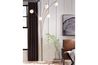 Taliya Arc Floor Lamp in Champagne/White, Image 2