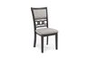 Gia Round Dining Table & 4 Chairs in Gray, Image 3