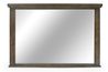 Cagney Upholstered Panel Bed w/ Storage, Dresser & Mirror in Gray, Eastern King, Image 6