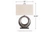 Saria Metal Table Lamp in Antique Silver Finish, Image 4