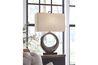 Saria Metal Table Lamp in Antique Silver Finish, Image 2