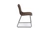 Ella Side Chair in Mocha Leather, Image 3