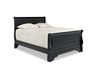 Versailles Sleigh Bed in Black, California King, Image 1
