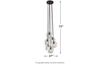 Sybil Pendant Light in Clear/Black, Image 4