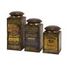 Addie Vintage Label Wood & Metal Canisters, Set of 3, Image 1