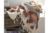 Jacinta Throw Blanket in Creme/Blue/Orange, Image 2