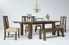 Meadow Dining Table, 4 Chairs & Bench in Brown, Image 1