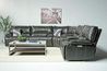 Sofia 3 Piece 3 Power Sectional in Gray Leather, Image 7