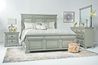 Calloway Panel Bed, Dresser, Mirror & Nightstand in Gray, Eastern King, Image 1