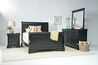 Versailles Sleigh Bed in Black, California King, Image 4