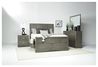 Ontario Panel Bed w/ Storage in Gray, Queen, Image 5