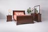 Versailles Sleigh Bed in Merlot, Eastern King, Image 4
