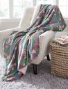 Clarisse Throw Blanket in Gray/Pink/Turquoise, Image 2