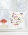 Lorain Heart Throw Pillow in White/Pink/Turquoise, Image 2
