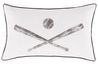 Baseball Throw Pillow in White/Gray, Image 1