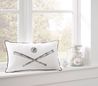 Baseball Throw Pillow in White/Gray, Image 2