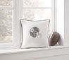 Football Helmet Throw Pillow in White/Gray, Image 2