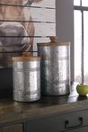 Divakar Cannisters in Gray, Set of 2, Image 2