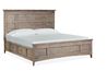 Bay Creek Panel Bed w/ Storage in Light Gray, Queen, Image 1