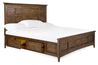 Bay Creek Panel Bed w/ Storage in Nutmeg, Queen, Image 1