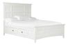 Bay Creek Panel Bed w/ Storage in White, California King, Image 1