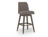 Amelie Swivel Counter Stool in Taupe Angled