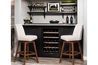 Amelia Swivel Bar Height Stool, Styled