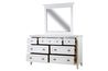 Bay Creek Arch Panel Bed, Dresser, Mirror & Nightstand in White, Eastern King, Image 5