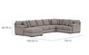 Bermuda Tux Sofa Chaise Sectio, 