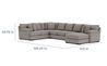 Bermuda Tux Sofa Chaise Sectio, 
