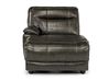 Boba 1 Arm Chaise in Gray Leather, Left Facing, Image 2