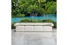 Bolster Outdoor Armless Sofa, Styled