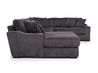 Casper Tux Loveseat Chaise Sec, Side