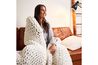 Cotton Weighted Coverlet, Styled