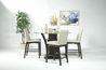 Dapper Round Counter Height Dining Table & 4 Stools in Brown, Image 1